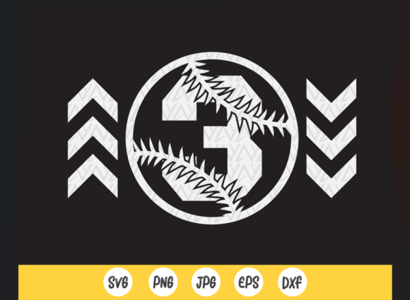 3 Up 3 Down Baseball SVG for Graphics and Crafts