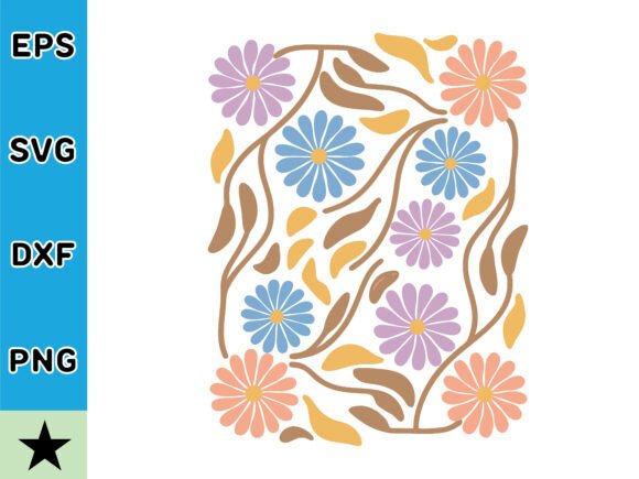 A Designer’s Review: The Colorful Retro Floral SVG Vector