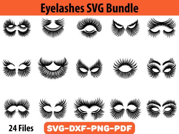 Eyelashes SVG Bundle: A Versatile Graphics Asset for Crafts