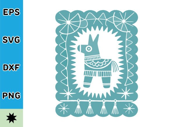 Fiesta Papel Picado Graphics for Crafts and Content