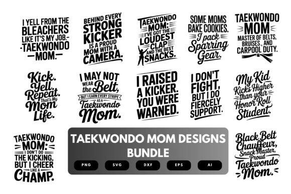 Taekwondo Mom SVG Bundle: A Dynamic Graphics Asset for Crafts