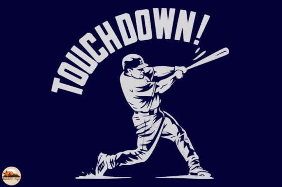 Touchdown Baseball Graphics for Crafts and Digital Publishing