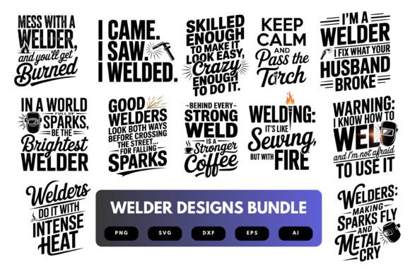 Welder SVG Bundle: Bold Graphics for Crafts and Trade
